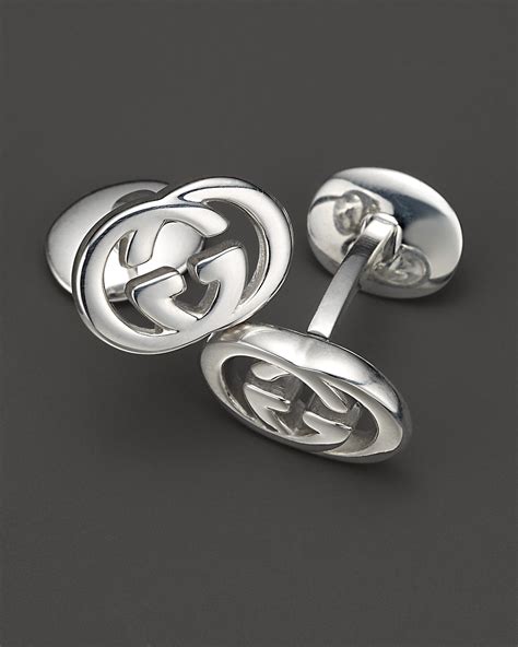 gucci cufflinks blue sterling